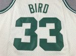 Maillot de Basket #33 Bird Boston Celtics cream Brodé